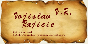 Vojislav Rajičić vizit kartica